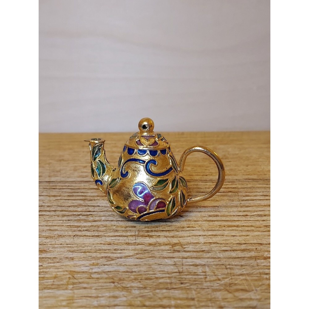 Miniature cloisonne teapot